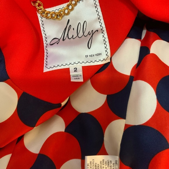 Lovely Milly wool short blazer with tie. Size 2 - Picture 6 of 6